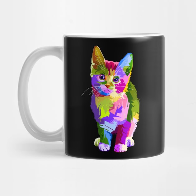 Neon Kitty by LefTEE Designs